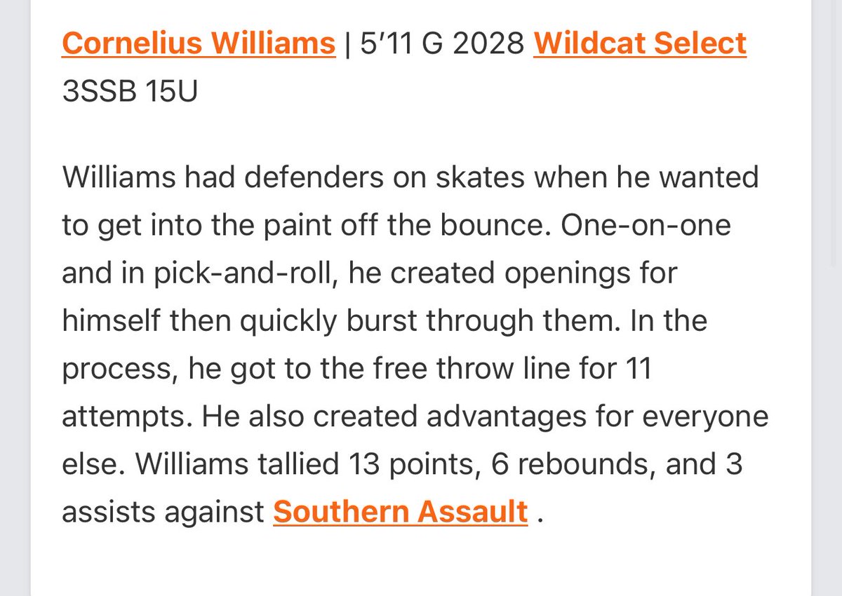 Thank you <a href="/PrepHoopsOH/">Prep Hoops Ohio</a> for the write up from 3SSB Session 1!  #WildcatFam