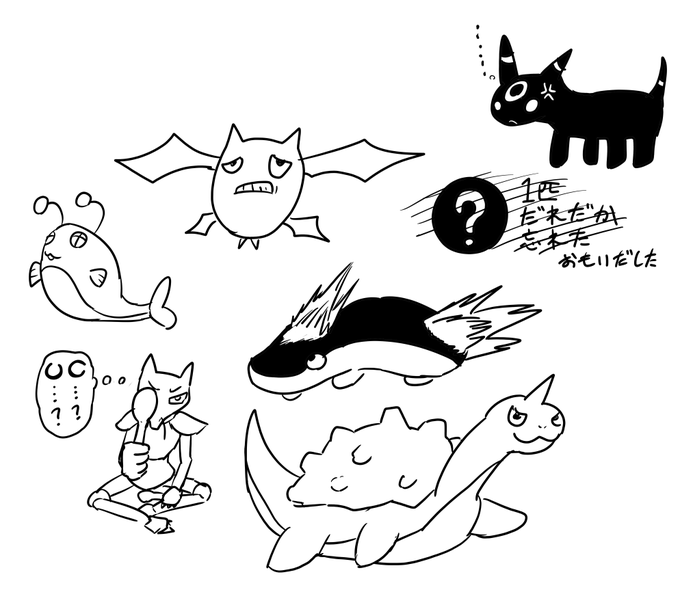 VC金銀やった時に描いた最終パーティー、確かこんな編成だったよな…という二重うろ覚え構造 