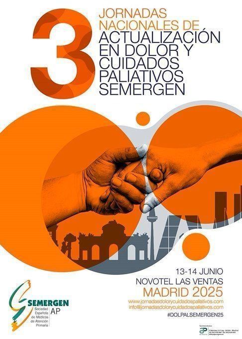 📌  3ª Jornadas Nacionales de Actualización en Dolor y Cuidados Paliativos de SEMERGEN
📍 Madrid · 13-14 junio 2025