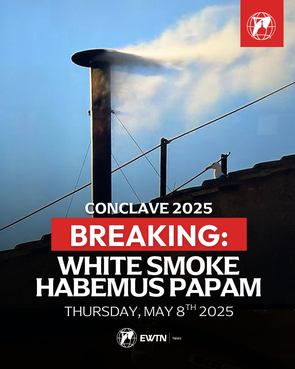 BREAKING: Habemus Papam!
White smoke has risen from the chimney of the Sistine Chapel, signaling the College of Cardinals has chosen a new pope. Of the 133 cardinals sequestered in the Vatican since May 7, one has now been elected as the 267th leader of the Roman Catholic Church.