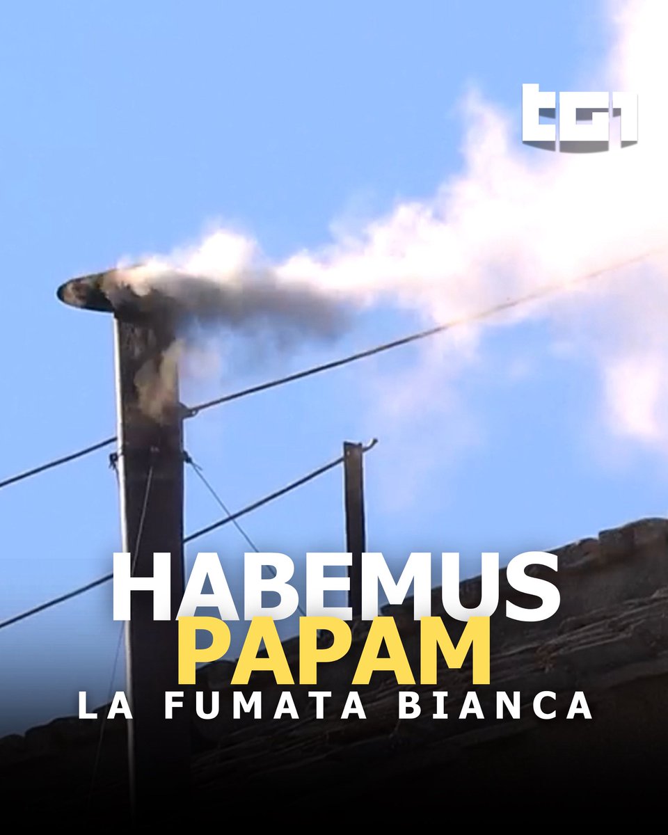 Conclave: fumata bianca, #HabemusPapam.

#Tg1
