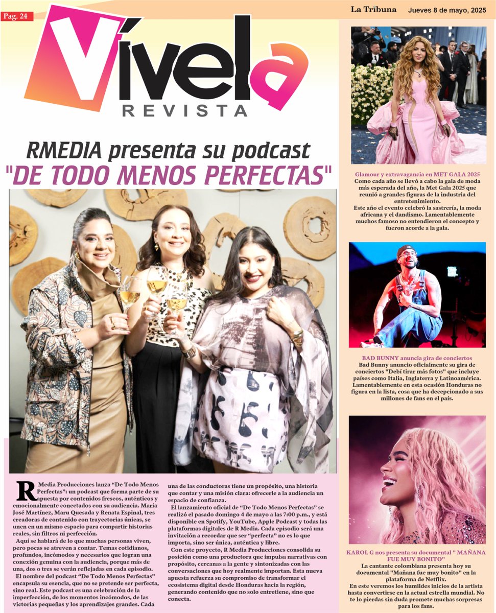 🔶️ Jueves de espectáculo y farándula con tu <a href="/revistavivela/">Vivela al 5404</a> ..Búscala ya en tu diario La Tribuna. Editor: <a href="/edgardoriverah/">Edgardo Rivera</a> <a href="/canal11hn/">Canal 11</a>