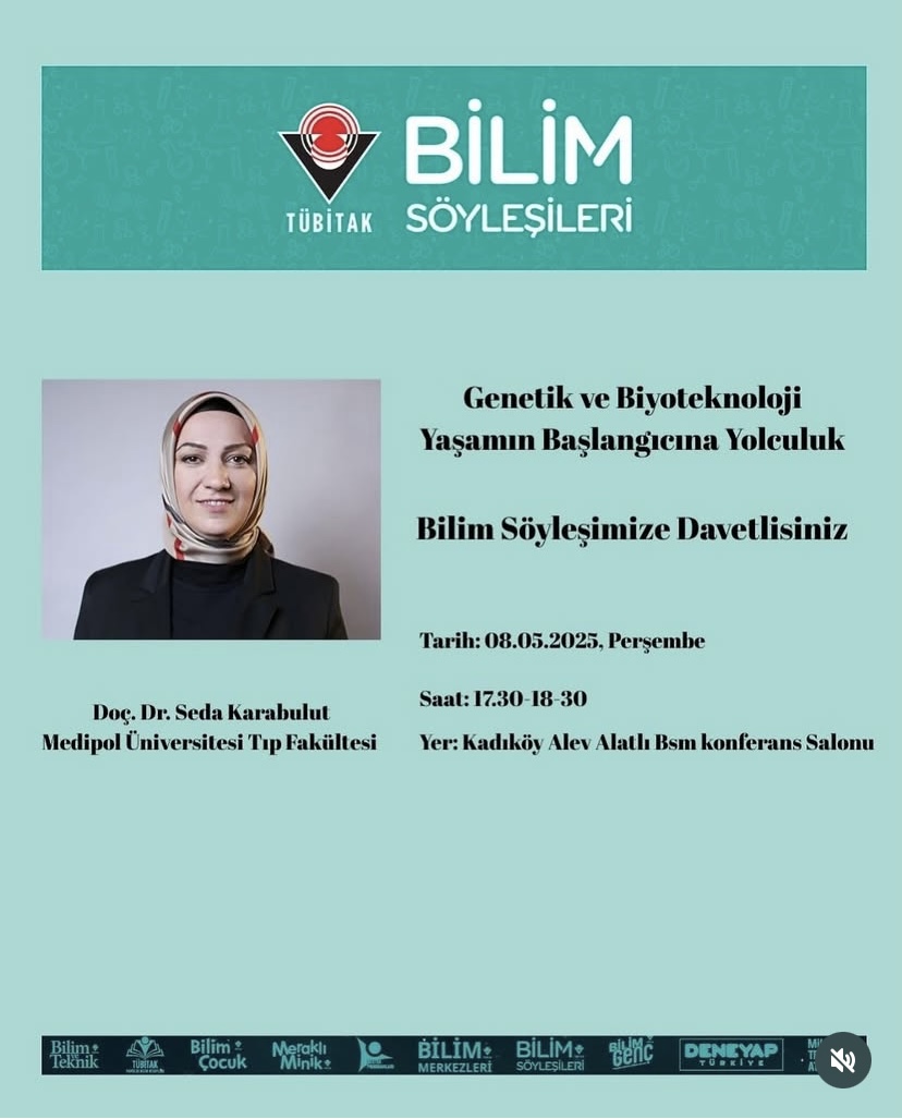 2025 TÜBİTAK Bilim Söyleşileri kapsamında Doç. Dr. Seda Karabulut, Genetik ve Biyoteknoloji konusunda “Yaşamın Başlangıcına Yolculuk” konu başlığında öğrencilerimiz ve konuya ilgisi olan velilerimizle bilim söyleşisi gerçekleştirdi. 
sabita.medipol.edu.tr/index.php/port…