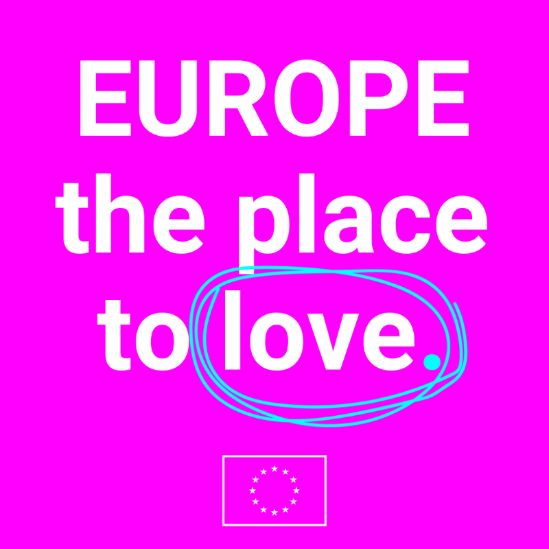 EU_Commission's tweet photo. 🇪🇺 United in Diversity. Europe, our home. 🌍 

Today, we celebrate the European dream and the values that bring us together. 

#EuropeDay is your day! 💙