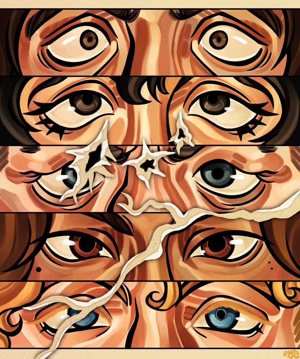 Sketchllow's tweet photo. Eyes of the crew #Mouthwashing #mouthwashingfanart #fanart #mouthwashingcurly #mouthwashinganya #mouthwashingjimmy #mouthwashingdaisuke https://t.co/On2AytMWuN