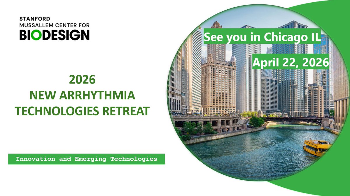 A.J. Rogers (@ajrogers_md) on Twitter photo Join us next year for the Biodesign New Arrhythmia Technologies Retreat at #HRS2026 in Chicago, IL! #EPeeps <a href="/StanfordCVI/">Stanford CVI</a> <a href="/Wanginnovate/">Paul J Wang, MD</a> <a href="/S_NarayanMD/">Sanjiv Narayan</a>
sto.stanfordtickets.org/2026-stanford-… Join us next year for the Biodesign New Arrhythmia Technologies Retreat at #HRS2026 in Chicago, IL! #EPeeps <a href="/StanfordCVI/">Stanford CVI</a> <a href="/Wanginnovate/">Paul J Wang, MD</a> <a href="/S_NarayanMD/">Sanjiv Narayan</a>
sto.stanfordtickets.org/2026-stanford-…