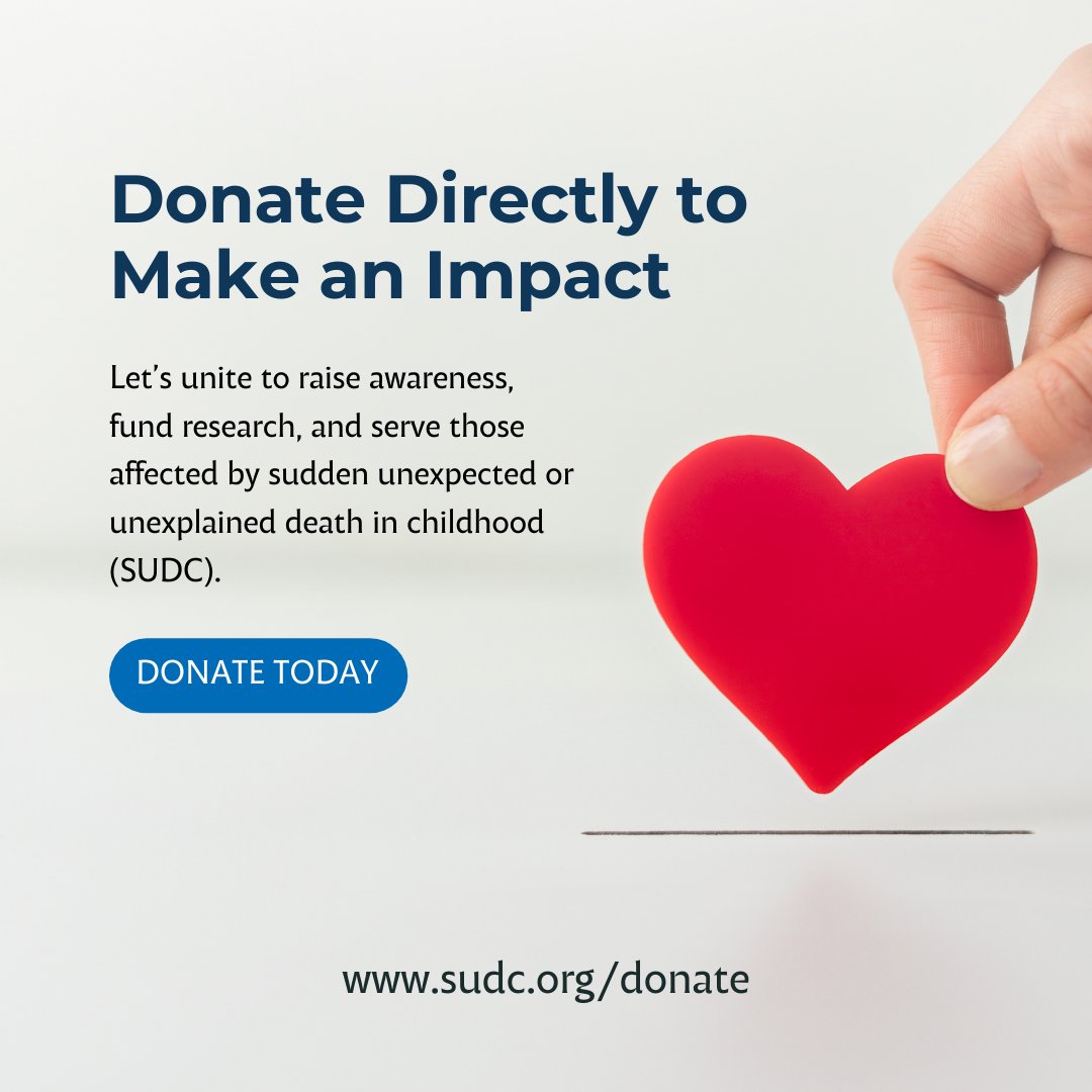 Every gift makes a difference. 💛 When you donate to the SUDC Foundation, you’re helping raise awareness, fund critical research, &amp; provide compassionate support to families affected by sudden unexplained death in childhood #SUDC   sudc.org/donate