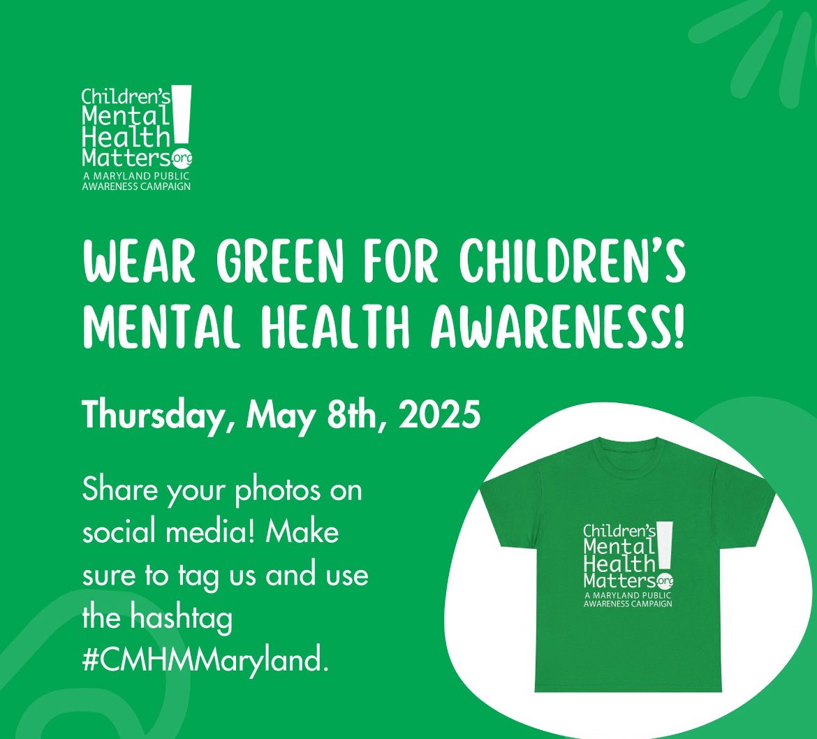 Green isn’t just a color it’s a statement today! Wearing it loud and proud for Children’s Mental Health Awareness. 💚<a href="/MentalHealth_CB/">Courtney Brown</a> <a href="/mrs_cmouring/">Mrs. Mouring</a> <a href="/BaltCoPS/">Baltimore County Public Schools</a> <a href="/BcpsMTSS/">BCPS MTSS</a> <a href="/ChildrensMHM/">Children's Mental Health Matters!</a> <a href="/BCPSOSSS/">BCPS Department of Student Support Services</a> 
#WearGreen #ChildrensMentalHealth