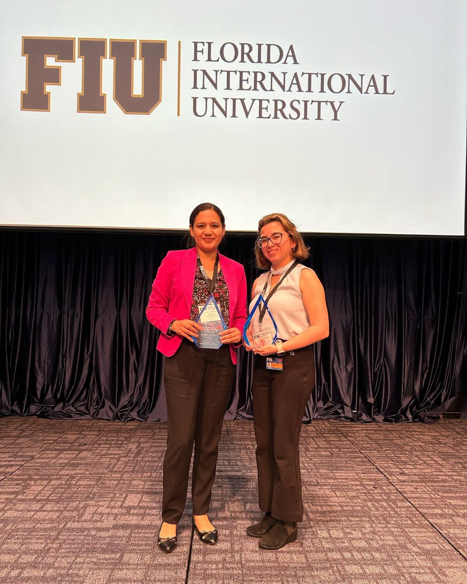 FIU Medicine (@fiumedicine) on Twitter photo Congrats to Ph.D. Biomedical Science students Candy Carbajal & Juliet Akkaoui for taking 1st place in their poster categories at the Research Day on Aging & Health! Special shout out to their mentors, FIU Med researchers Nazira El-Hage & Madepalli Lakshmana.
<a href="/LeonMedical/">LEON Medical Centers</a> Congrats to Ph.D. Biomedical Science students Candy Carbajal & Juliet Akkaoui for taking 1st place in their poster categories at the Research Day on Aging & Health! Special shout out to their mentors, FIU Med researchers Nazira El-Hage & Madepalli Lakshmana.
<a href="/LeonMedical/">LEON Medical Centers</a>