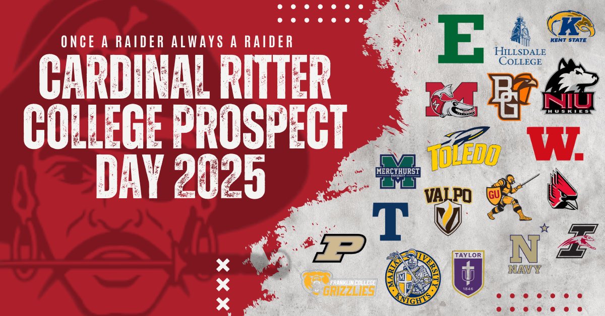 CRitterRaiderFB's tweet image. Thank you to ALL of the schools that came out to the CARDINAL RITTER COLLEGE PROSPECT DAY!  ~ONCE A RAIDER ALWAYS A RAIDER