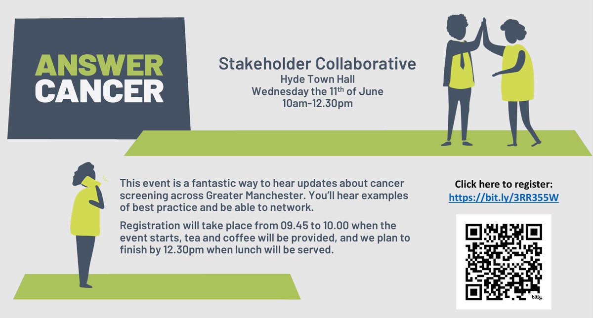 The next Answer Cancer Stakeholder Collaborative is open for registration now. Register here - bit.ly/3RR355W