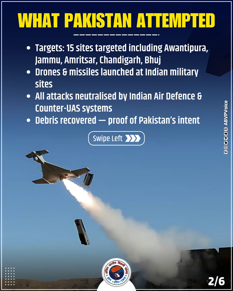 ABVP (@abvpvoice) on Twitter photo Pakistan provoked. India replied — with precision, not provocation.
#ABVPExplains Pakistan provoked. India replied — with precision, not provocation.
#ABVPExplains