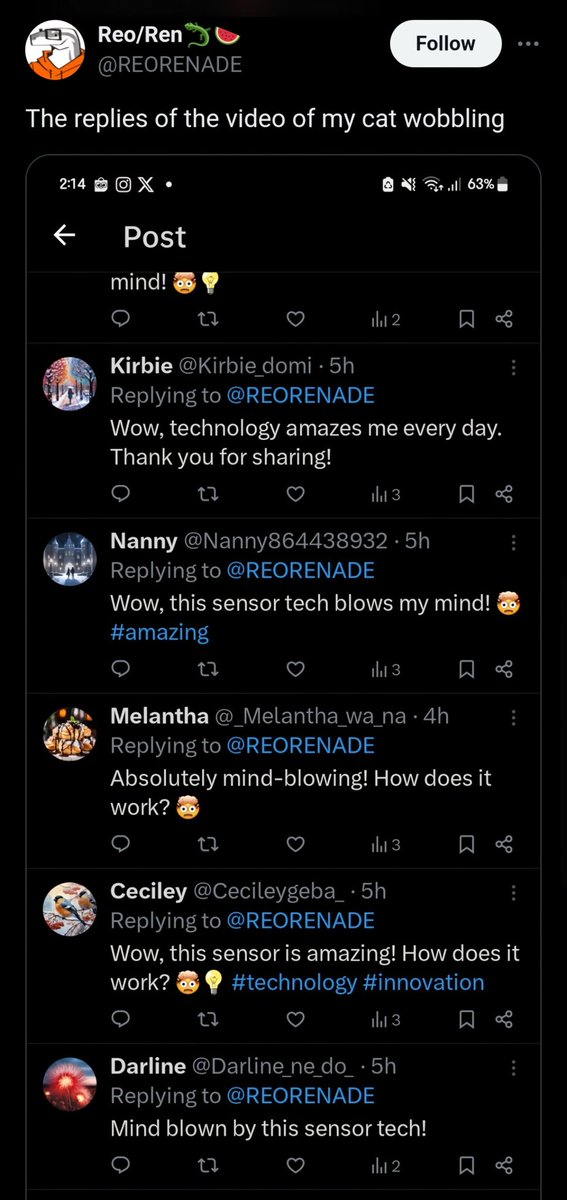 DeadTheoryPosts's tweet image. Cat wobble.