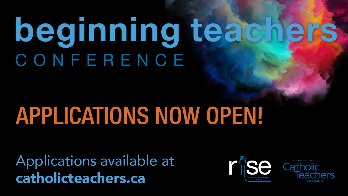 Applications for #BeginningTeachers25 are NOW OPEN! 

Tailored to #CatholicTeachers in their first 10 years, this conference offers a series of engaging workshops &amp; guest speakers to help support &amp; empower your journey as you build your career!
catholicteachers.ca/For-Your-Caree…