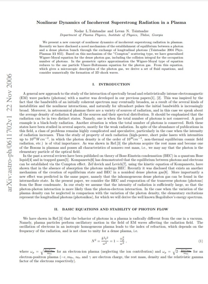 l_tsintsadze's tweet image. Try out 👇 A novel mechanism of the "Compton" scattering type 
"Focus on Astrophysics Research" (Nova Sci. Publ. NY) 149 (2003)
#Compton #photons #photonikos