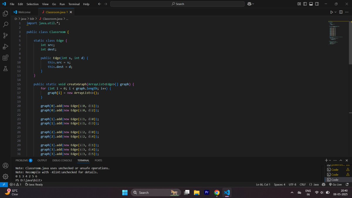 NuzhatKhan08's tweet image. Day 56 of #100DaysOfDSA
Learned DFS in graphs today.
#DFS #GraphTheory #Coding #DSA #Java