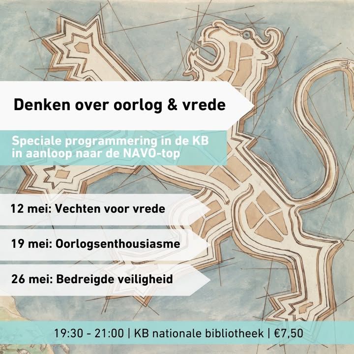 In aanloop naar de NAVO-top op 24 en 25 juni organiseert de KB 3 sessies over oorlog en vrede. 

Samen met gastsprekers duiken we in de geschiedenis, om actuele ontwikkelingen rond NAVO en defensie in breder perspectief te plaatsen. 

Info &amp; kaarten lnkd.in/gmhmGKbv