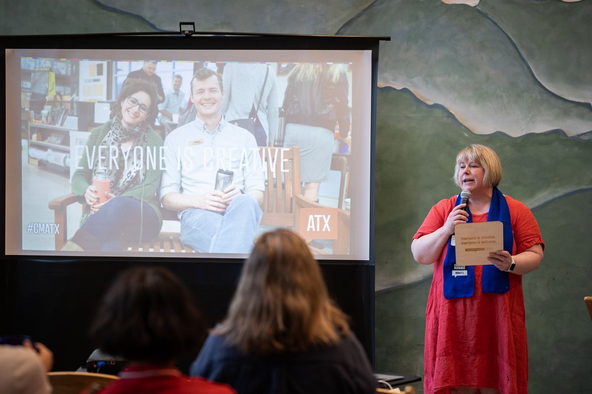 CM_Austin's tweet image. Our #CreativeMornings manifesto was read by the host of our Winnipeg chapter, Christine Watson at our April event. Thanks Christine! creativemornings.com/individuals/dr… 
📸 by Manny Pandya @manny_pandya #EveryoneIsWelcome #EveryoneIsCreative #CMATX #CMcrossroads @creativemorning