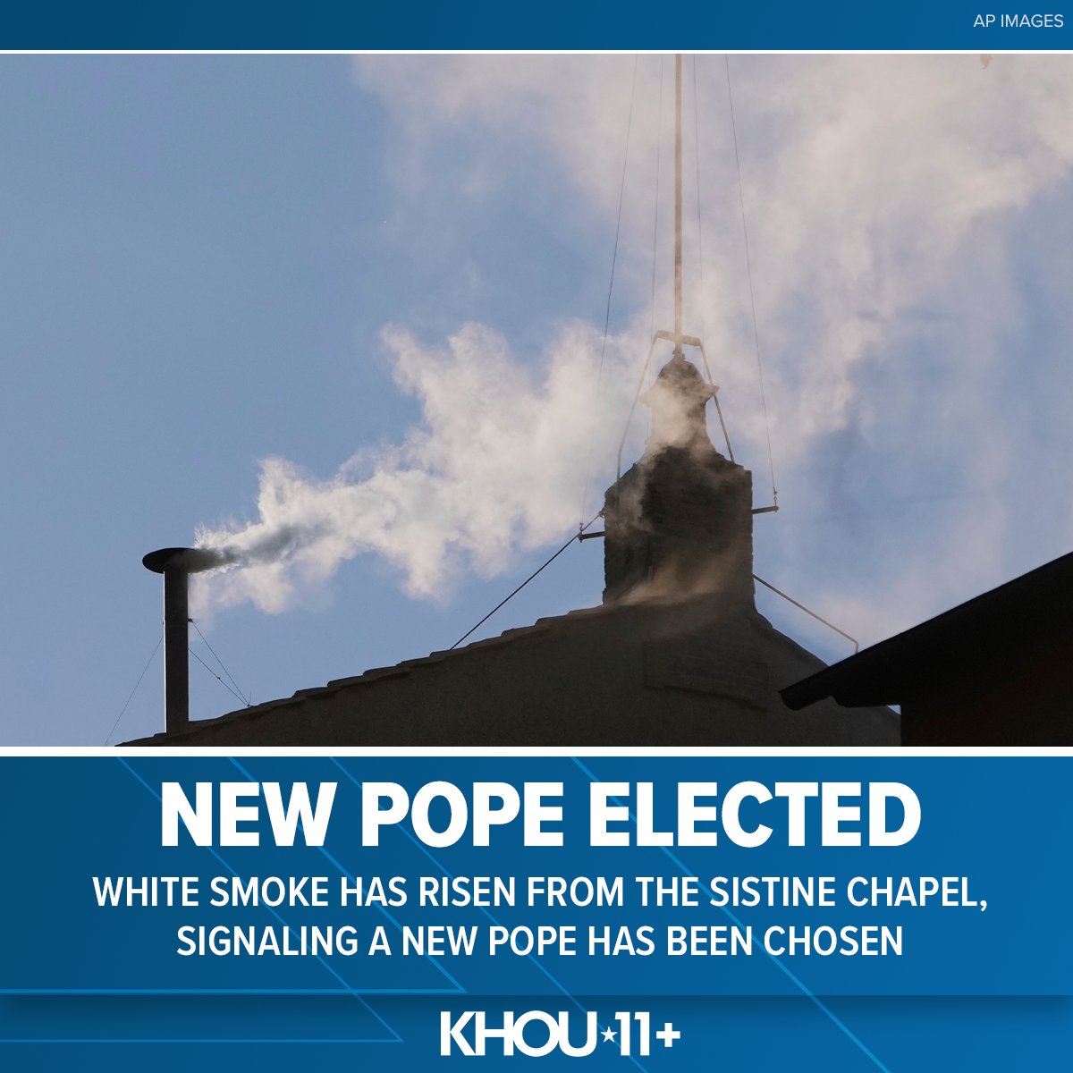HAPPENING NOW | White smoke means there's a new pope. We're waiting to find out who was elected.
Live coverage: khou.com/article/news/n…