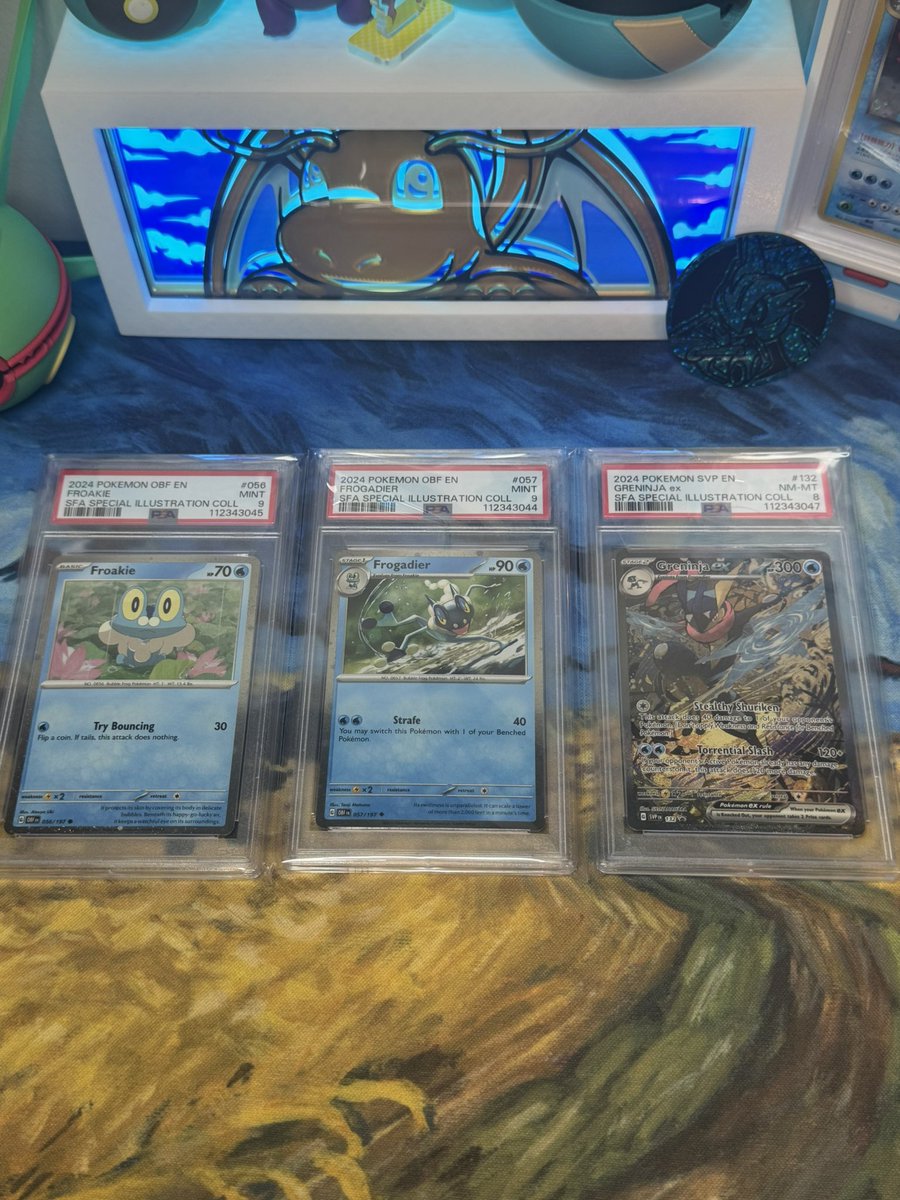 🚨Giveaway #10🚨

Who doesn’t love the Greninja evolution line? If you do you will love this giveaway! I will be giving away the Greninja evolution line all slabbed up!

How to enter:
✅ Like
✅Follow
✅Retweet

US only 

Givy ends 5/18/25

#giveaway #Giveaways #Pokemon #TCG