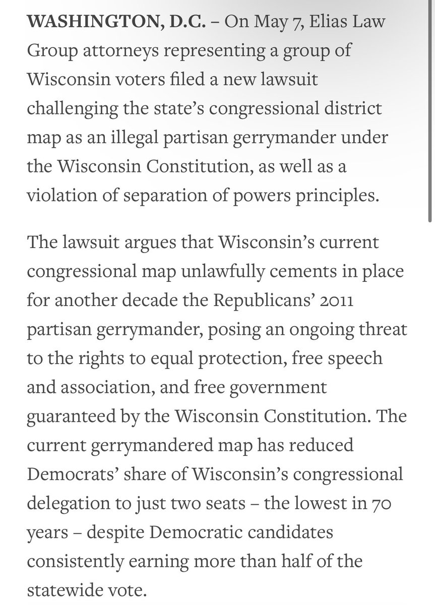 New: A lawsuit is officially filed challenging Wisconsin’s congressional maps, asking the liberal-controlled Wisconsin Supreme Court to draw new congressional maps ahead of the 2026 midterms