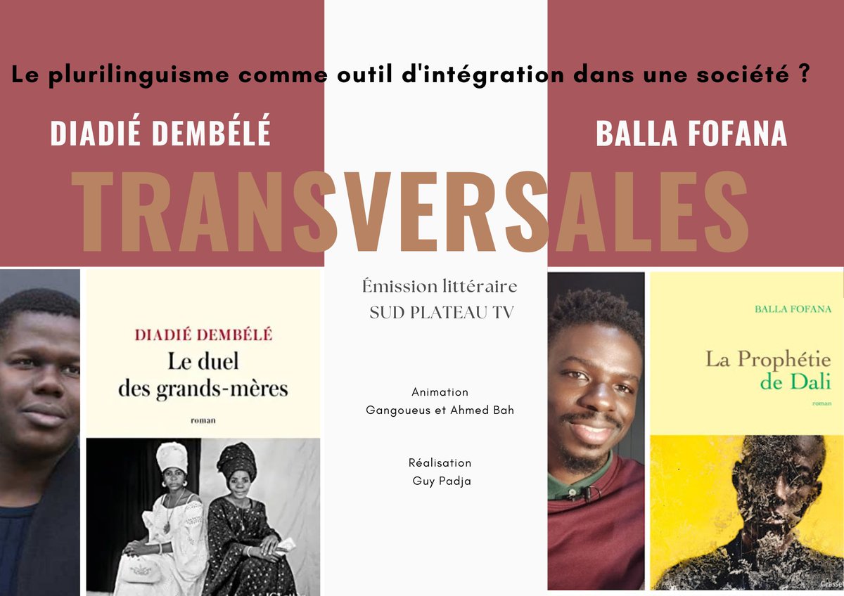 #TRANSVERSALES
C'est la nouvelle émission littéraire de Sud Plateau TV, avec les écrivains Diadié Dembélé et Balla Fofana traitant du thème du plurilinguisme comme élément de construction de l'identité de leurs personnages... #diadiedembele #ballafofana
sudplateau-tv.fr/2025/04/28/trn…
