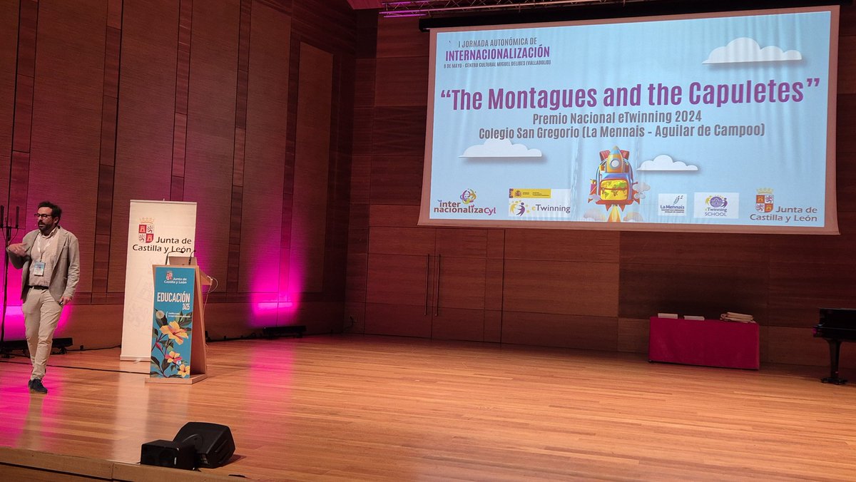 CFIE_PALENCIA (@cfie_palencia) on Twitter photo 📚 I Jornada Autonómica de Internacionalización
✨ Buenas Prácticas:
🎭 *"The Montagues and the Capulets"*, Premio Nacional eTwinning 2024.
👏 Enhorabuena al centro palentino <a href="/colsangregorio/">LA MENNAIS AGUILAR DE CAMPOO</a> a <a href="/javiramossancha/">Javier Ramos Sancha</a> y @julliansanzmamolar por su gran trabajo.
#internacionalizaCyL 📚 I Jornada Autonómica de Internacionalización
✨ Buenas Prácticas:
🎭 *"The Montagues and the Capulets"*, Premio Nacional eTwinning 2024.
👏 Enhorabuena al centro palentino <a href="/colsangregorio/">LA MENNAIS AGUILAR DE CAMPOO</a> a <a href="/javiramossancha/">Javier Ramos Sancha</a> y @julliansanzmamolar por su gran trabajo.
#internacionalizaCyL