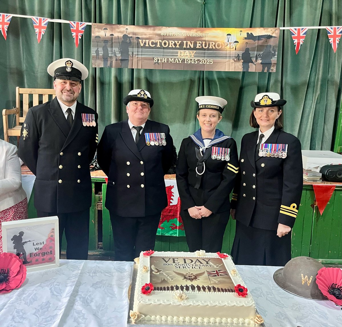HMS Cambria (@hmscambria) on Twitter photo Happy VE Day:Commemorating and celebrating #VE80 in Swansea over cake and chats. Lots of laughter, stories and new friendships formed. Such a honour to meet WW2 veterans. <a href="/RNinWales/">Royal Navy in Wales Cymru</a> <a href="/RNReserve/">Royal Naval Reserve</a> <a href="/RFCAforWales/">RFCA for Wales</a> <a href="/WestGlamorganLL/">Louise Fleet, West Glamorgan Lord-Lieutenant</a> <a href="/lordmayorswan/">Swansea Lord Mayor</a> <a href="/swansea/">Swansea</a> Happy VE Day:Commemorating and celebrating #VE80 in Swansea over cake and chats. Lots of laughter, stories and new friendships formed. Such a honour to meet WW2 veterans. <a href="/RNinWales/">Royal Navy in Wales Cymru</a> <a href="/RNReserve/">Royal Naval Reserve</a> <a href="/RFCAforWales/">RFCA for Wales</a> <a href="/WestGlamorganLL/">Louise Fleet, West Glamorgan Lord-Lieutenant</a> <a href="/lordmayorswan/">Swansea Lord Mayor</a> <a href="/swansea/">Swansea</a>