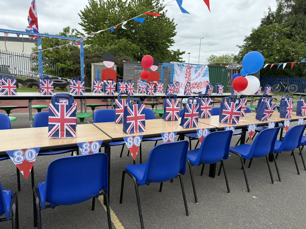 We have had a fantastic day celebrating 80 years since VE Day with a street party and 1940s music, games and dances. A lasting legacy for the children at Sowe Valley!  🇬🇧❤️