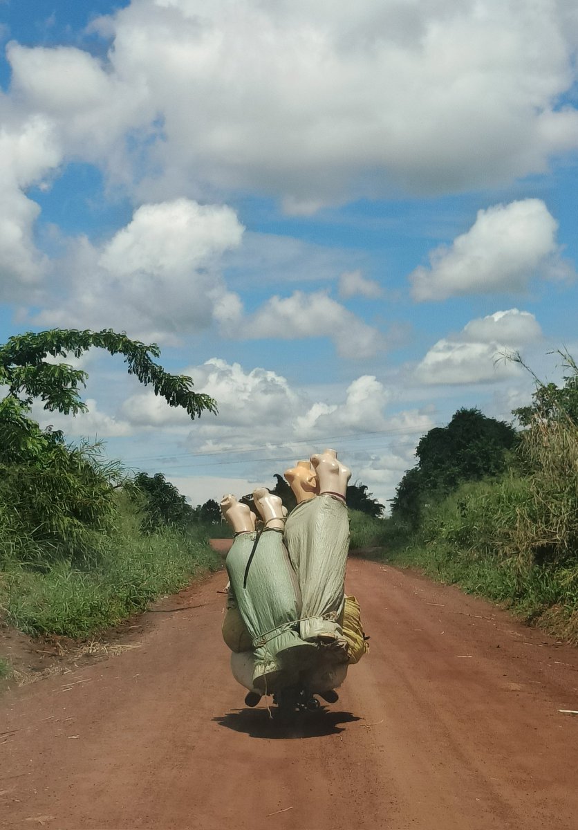 Mannequins being kidnapped. Masindi district, Uganda.