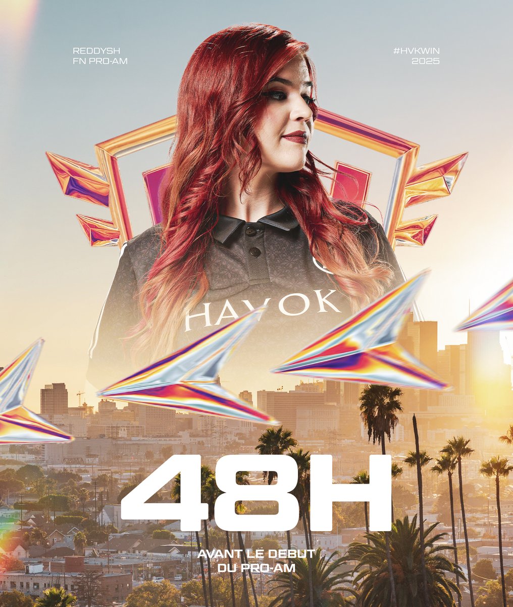 48H avant le début du Pro-AM 🤩⏳

<a href="/imReddysh/">HvK Reddysh</a> représentera fièrement nos couleurs en direct de Los Angeles 🌴

Ce sera à suivre samedi avec <a href="/wazzth/">WaZz</a> et <a href="/ZetFarYT/">ZetFar</a> au cast 🎙️ 

Ne manquez pas ce tournoi qui s'annonce déjà exceptionnel ! #HVKWIN