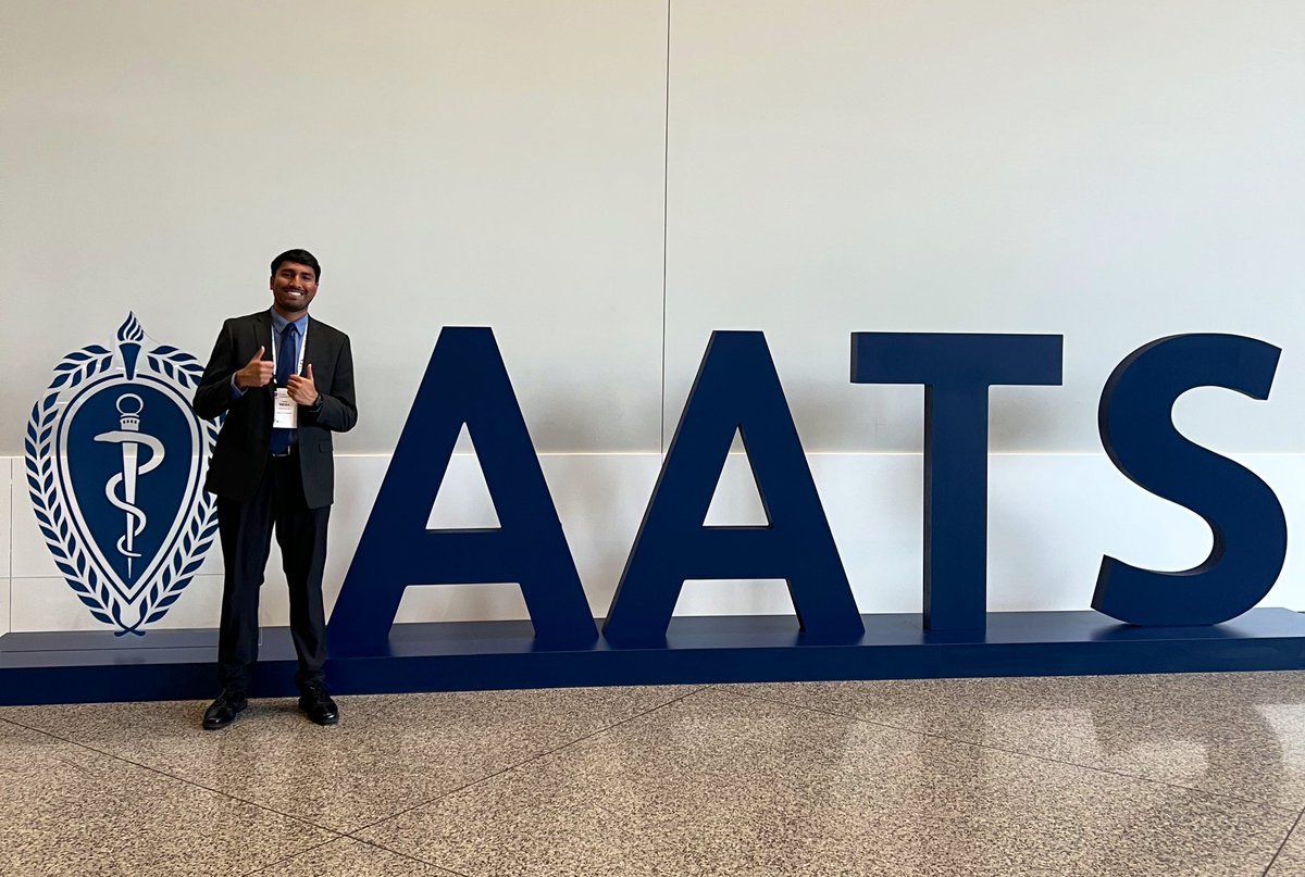 rohanmeda99's tweet image. Honored to attend #AATS25 @AATSHQ as a Member for a Day! Grateful for this scholarship to deepen my understanding of🫀🫁 surgery and connect with leaders in the field.
Special thank you to Dr. @Arghami for his welcoming mentorship throughout the conference!