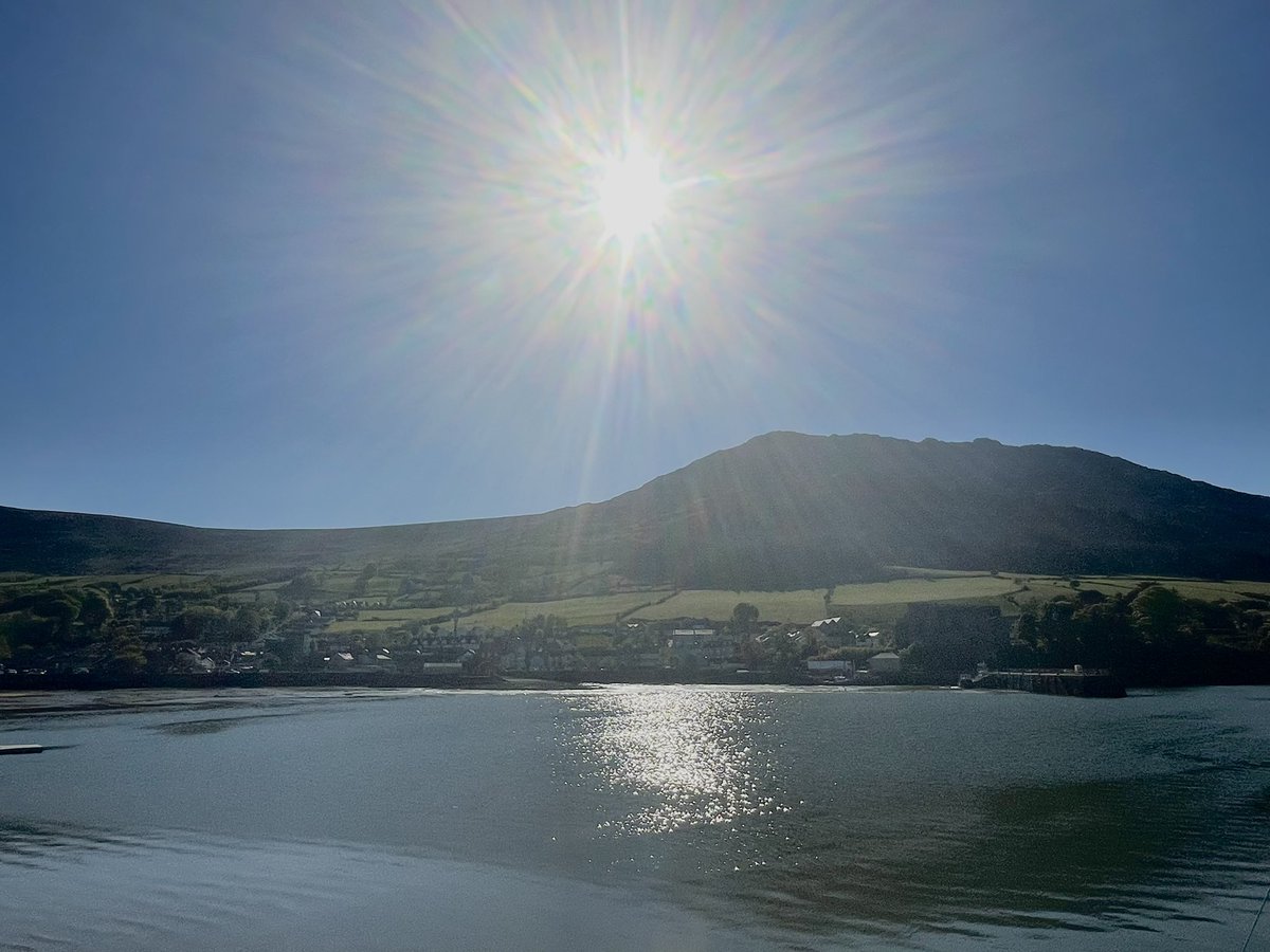 Sparkling water reflection from the beaming sun