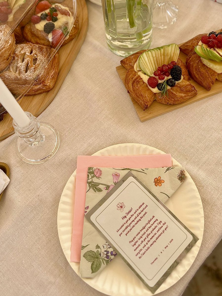 D2N1Al's tweet photo. Just wrapped up my study years with a beautiful seniors breakfast💗.
Internship year, here I come ! https://t.co/Lya3HPrPx6