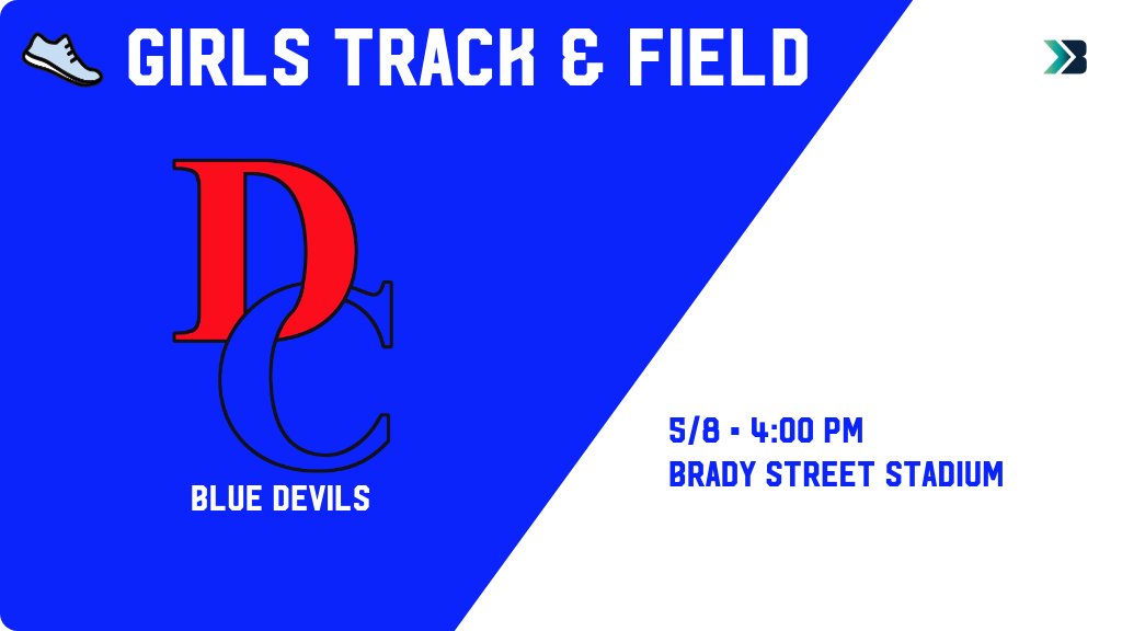 Girls Track &amp; Field (Junior Varsity) Meet Day! - Check out the event preview for the Davenport Central Blue Devils. It starts at 4:00 PM and is at Brady Street Stadium. gobound.com/ia/ighsau/girl…