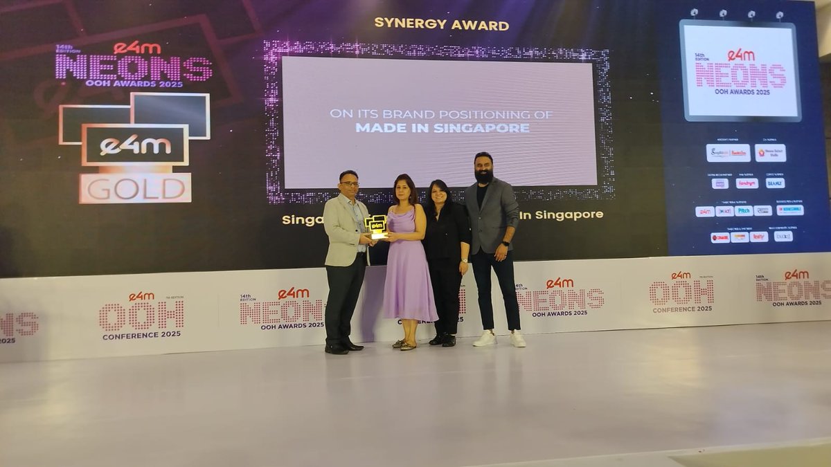 e4mevents's tweet image. 🔥 Big applause for the champions of OOH!

Category: Synergy   Award
Winner: @tvs_motors @CoralPRandMedia
    @Spotify
  @PublicisGroupe   #SingaporeTourismBoard  @PublicisGroupe

#OOHAwards #e4mNeonsOOH #CreativeImpact