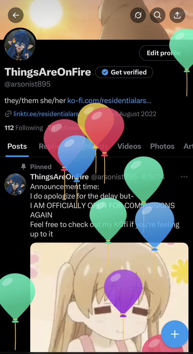 arsonist895's tweet image. Balloons :&amp;gt;