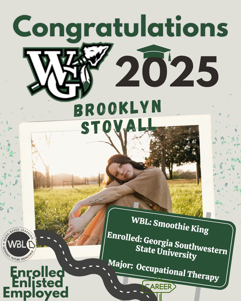 We’re proud to highlight Brooklyn Stovall, one of our amazing WBL students!  Brooklyn is gaining valuable experience working at Smoothie King. Brooklyn plans to  enroll at Georgia Southwestern State University to major in Occupational Therapy.