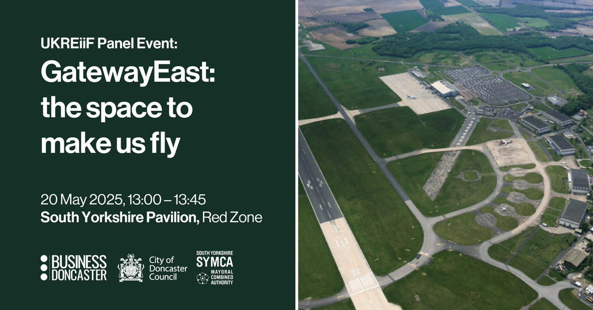 Business Doncaster (@businessindn) on Twitter photo Don't miss our panel event at <a href="/UKREiiF/">UKREiiF</a>.
GatewayEast β the space to make us fly.
To discuss your attendance please contact Alex Dochery on 01302 736528 or email: Alex.Dochery@doncaster.gov.uk
South Yorkshire Pavilion, Red Zone - 20 May 2025, 13:00 β 13:45.
#UKREiiF <a href="/MyDoncaster/">City of Doncaster Council</a> Don't miss our panel event at <a href="/UKREiiF/">UKREiiF</a>.
GatewayEast β the space to make us fly.
To discuss your attendance please contact Alex Dochery on 01302 736528 or email: Alex.Dochery@doncaster.gov.uk
South Yorkshire Pavilion, Red Zone - 20 May 2025, 13:00 β 13:45.
#UKREiiF <a href="/MyDoncaster/">City of Doncaster Council</a>