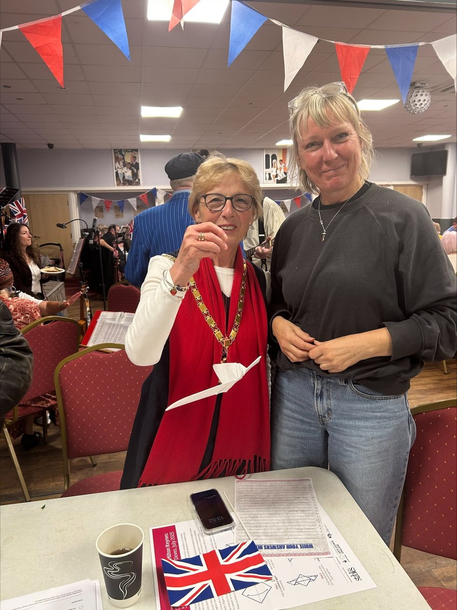 It's VE Day - and we are celebrating peace with Milton Keynes’ Mayor Councillor Marie Bradburn and residents of West Bletchley, who have been making a very small part of a spectacular art installation coming to IF: 2025.

Watch this space... 🕊️