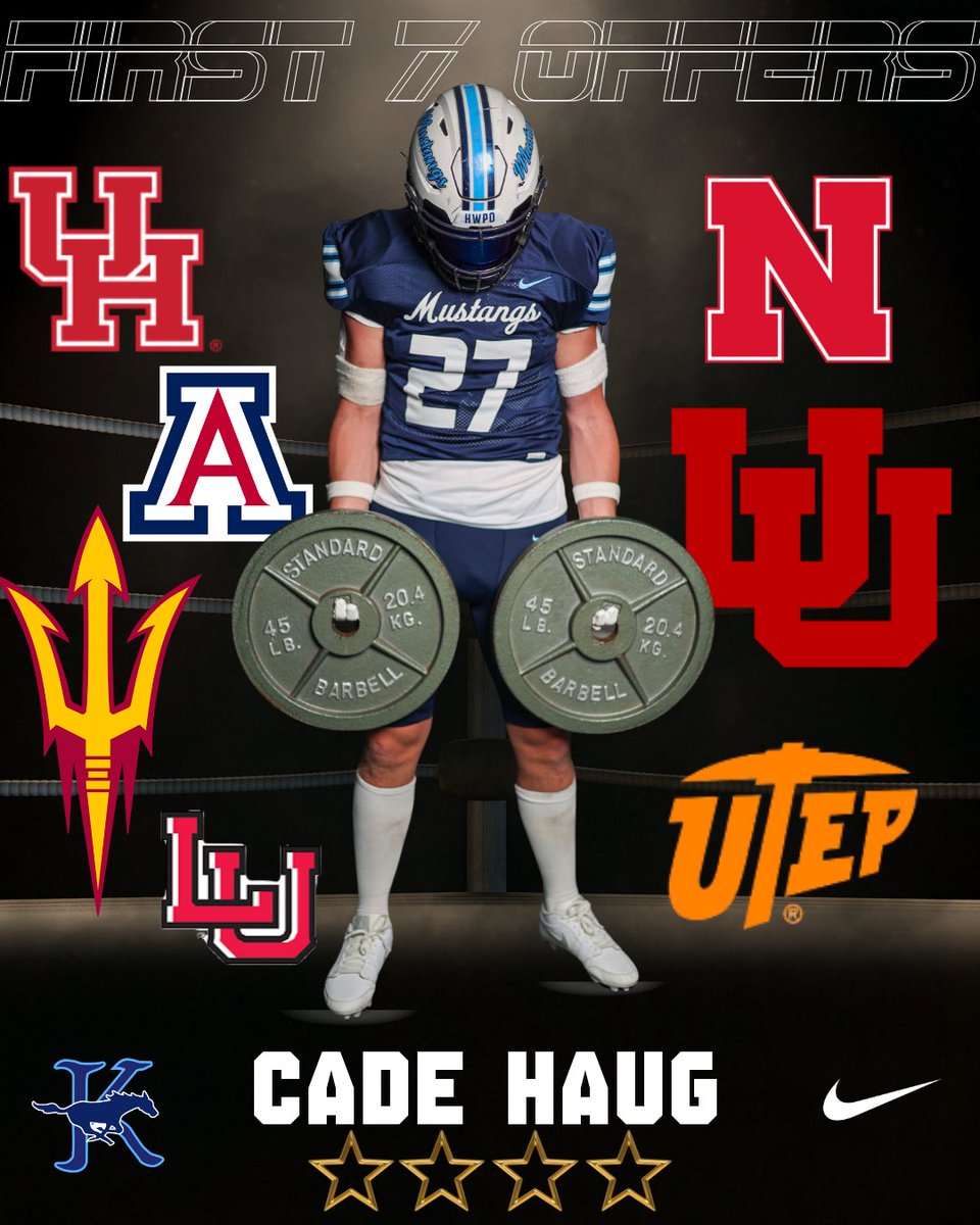 27' 4 Star LB <a href="/CadeHaug/">Cade Haug</a> has had a busy week! Let's check in on the 1st 7 teams to pull the trigger! Including <a href="/ASUFootball/">Sun Devil Football</a> today!

#SFAW #HWPO #NoExcuses #Believe #RetoolandReload #WeWillWin #WEAREKINGWOOD #KingwoodALLIN