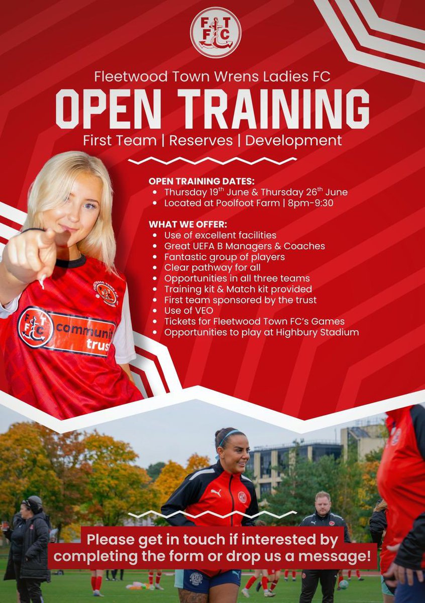 FTownwrens's tweet image. Recruitment for 25/25 Season starts now👊🏼

We’re looking for committed, passionate &amp;amp;ambitious players to join our growing club as we continue to compete in Tier 5, 6 &amp;amp; 7 of the Women’s Football Pyramid. 

Register through the link below🤩

forms.gle/8tn96AfDFd3U8D…

#OnwardTogether