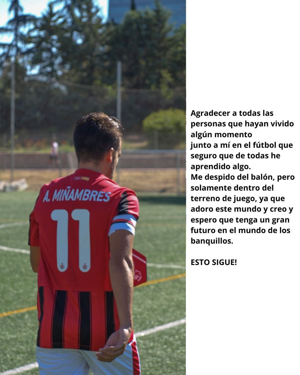 Gracias por haberme hecho disfrutar tanto desde dentro ⚽️
Ahora te seguiré disfrutando pero solamente en los banquillos 💪