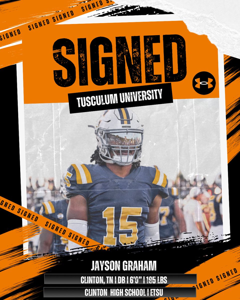 Tusculum Football (@tusculumfb) on Twitter photo SIGNED! 🖊️
Pioneer Nation, welcome our newest member of the Pioneer Family <a href="/JaysonGraham14/">Jayson Graham</a> 🟠⚫️
#PioneerUp #TusculumFootball SIGNED! 🖊️
Pioneer Nation, welcome our newest member of the Pioneer Family <a href="/JaysonGraham14/">Jayson Graham</a> 🟠⚫️
#PioneerUp #TusculumFootball