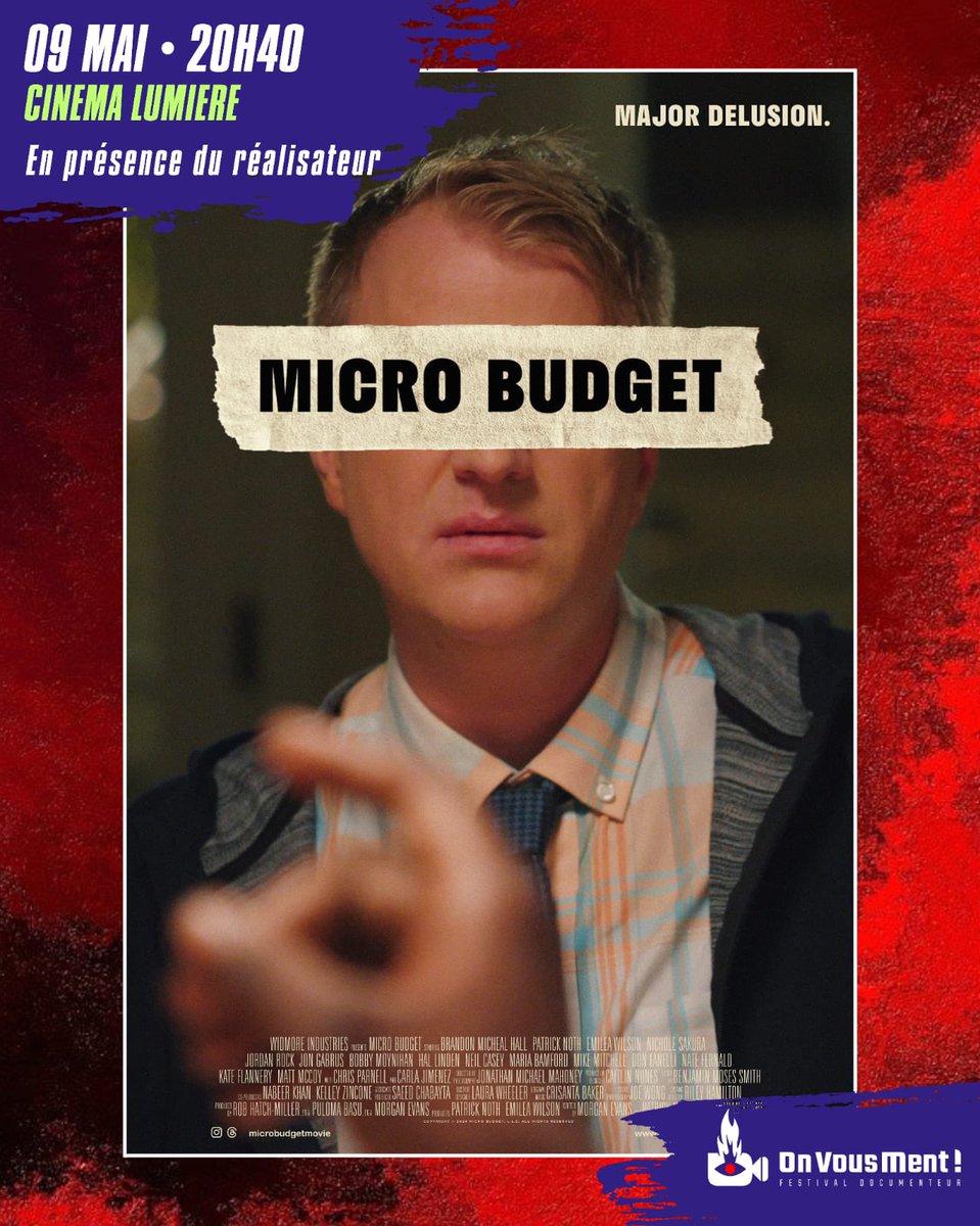 OnVousMentFest's tweet image. Demain découvrez en Première Européenne et en présence du réalisateur cette incroyable comédie Américaine !
👉 Reservations : cinemas-lumiere.com/film/micro-bud…