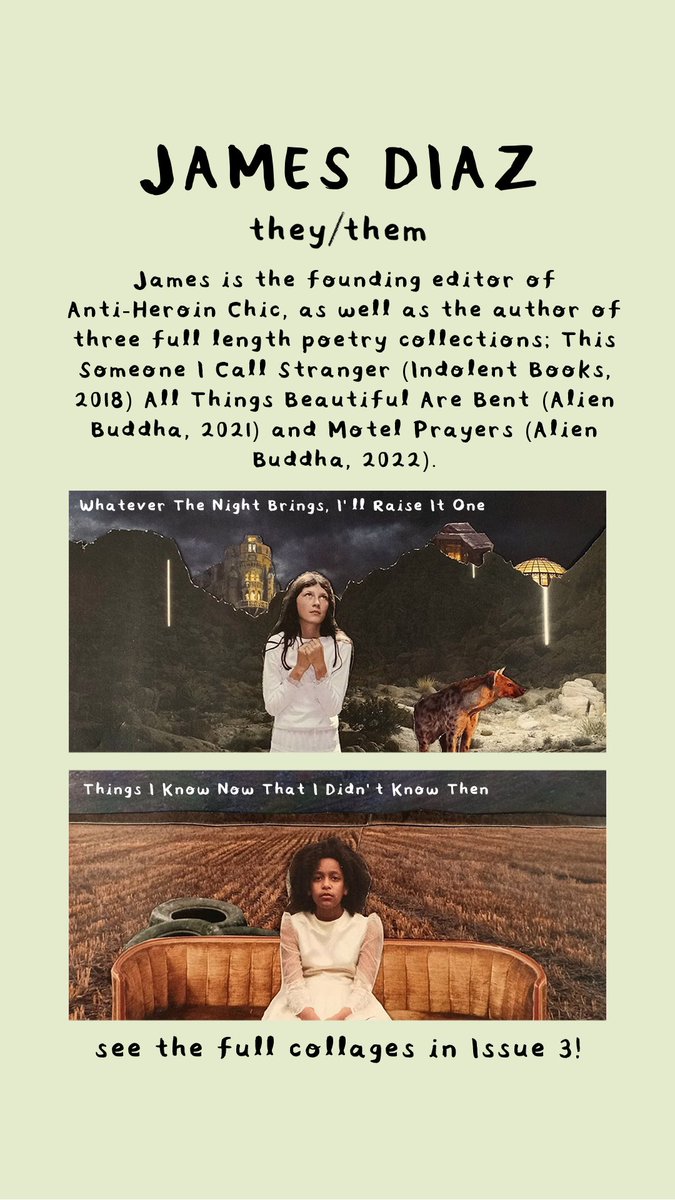 Jelly Squid Magazine (@jellysquidmag) on Twitter photo this week, we’ll be highlighting a few of our contributors per day here and on our instagram — today’s featured contributors are Katie Farkas and James Diaz (<a href="/diaz_james/">James Diaz</a>), our issue 3 visual artists! see a little more about them and their work below ⤵️ this week, we’ll be highlighting a few of our contributors per day here and on our instagram — today’s featured contributors are Katie Farkas and James Diaz (<a href="/diaz_james/">James Diaz</a>), our issue 3 visual artists! see a little more about them and their work below ⤵️