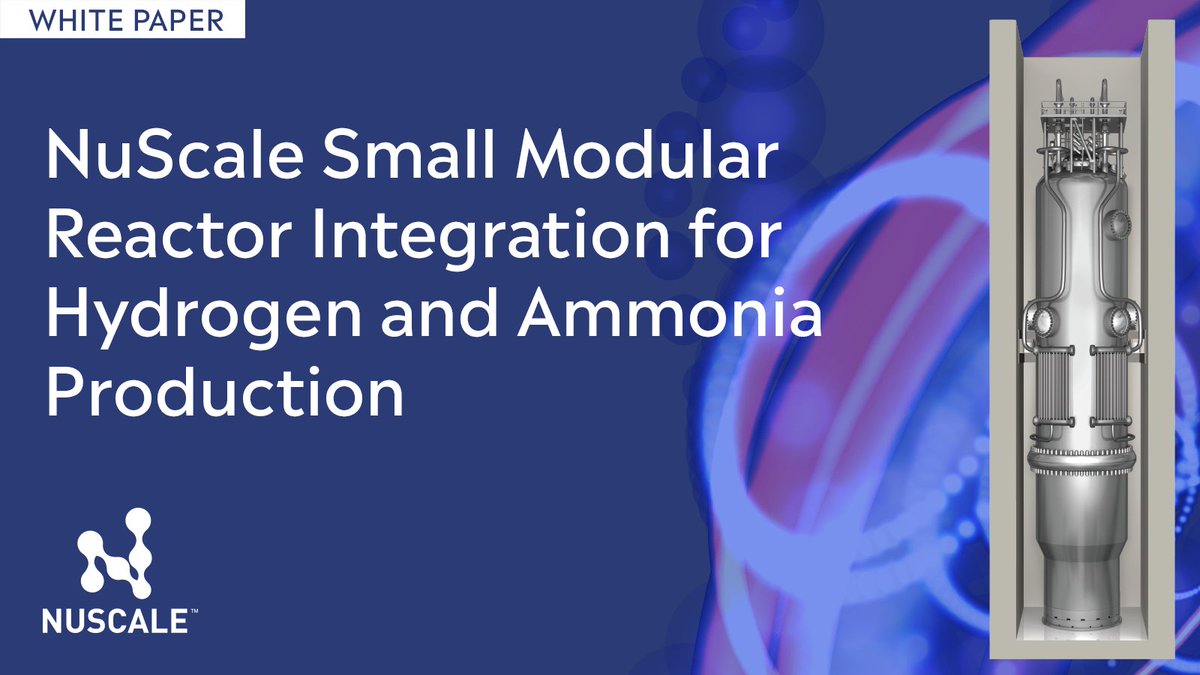 The potential of NuScale’s small modular reactor (SMR) extends beyond electricity generation. Our latest white paper explores how SMRs can integrate with hydrogen &amp; ammonia production systems to provide carbon-free solutions for industrial-scale processes.

#CleanEnergy