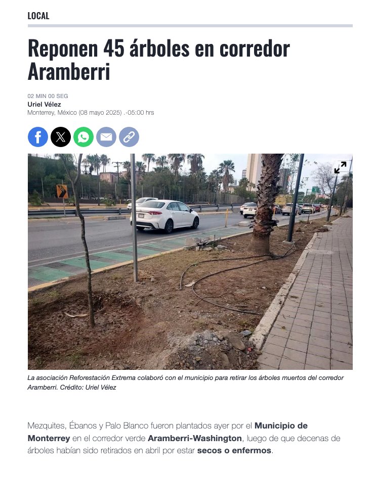 reforestacion's tweet photo. Cuando @reforestacion firmó el convenio con @MedioAmbienteNL para la ejecución del programa #bosquesciudadanos, la primer indicación de @samuel_garcias fue: "son recursos para el uso EXCLUSIVO de arborizar la ciudad, para ayudar a los municipios y alcaldes en lo que necesiten para plantar árboles, sin distinción de partido, color o ideología, todo a favor de NuevoLeón"

Así lo hemos hecho y así lo seguiremos haciendo, con responsabilidad y transparencia, atendiendo siempre lineamientos técnicos y con base en la NOM-SMA-007-2022.

La vamos a entregar a #NuevoLeón un patrimonio forestal competitivo para mejorar la calidad de vida de la gente y embellecer la ciudad.

No tengas la menor duda, pronto vamos a tener una ciudad llena de árboles.

#creamosfuturo
#conservamosárboles

https://t.co/lndeJIrYZk