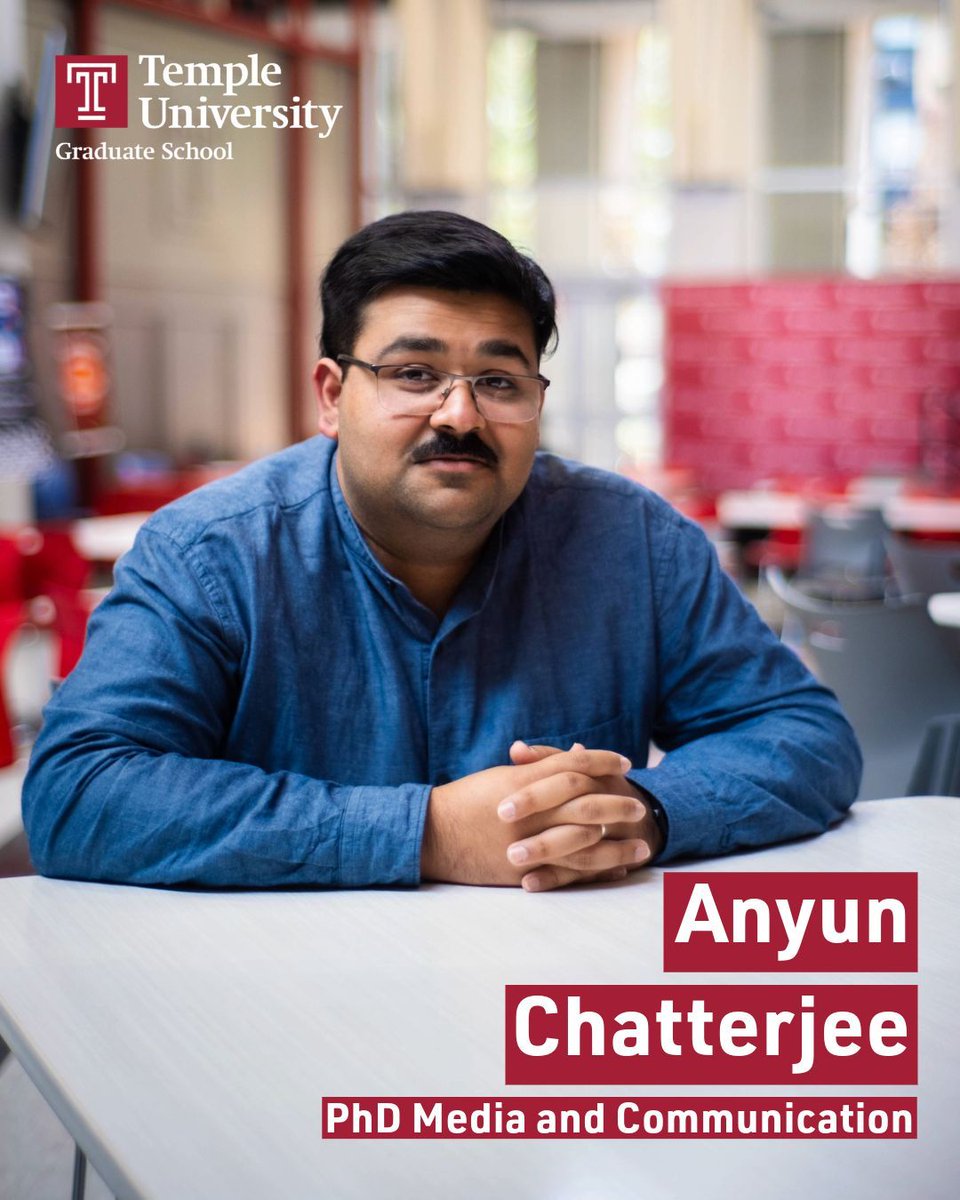 We recently spoke with this month's featured student and PhD Candidate in the Lew Klein College of Media and Communication Anyun Chatterjee about their research, their experience finding community in Philadelphia, and more. Stay tuned for Anyun's insights over the coming weeks!