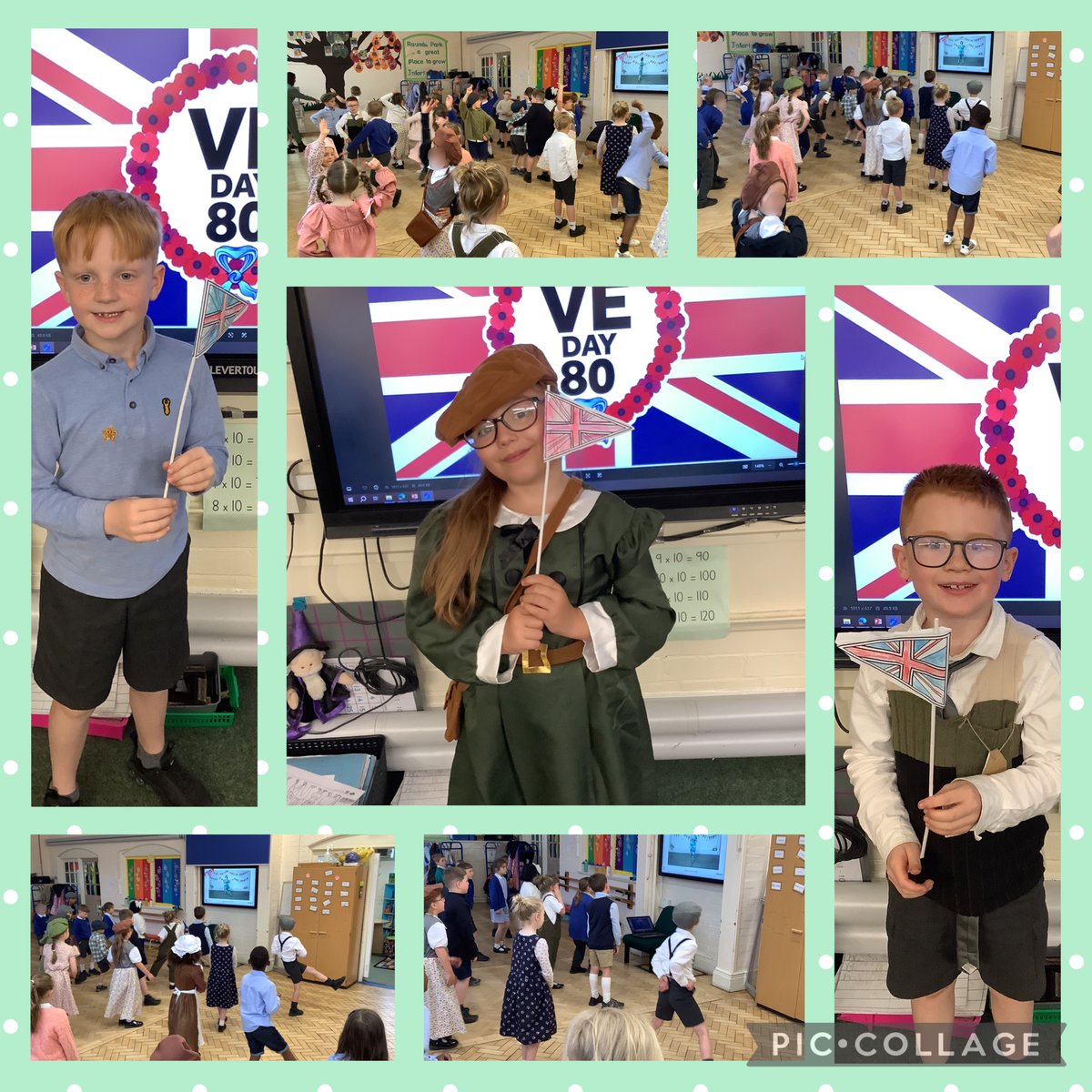 Today we celebrated VE Day! 🇬🇧
We learnt about WW2 and looked at pictures and videos of the VE Day celebrations from 80 years ago. 
This afternoon, we learnt how to do the Lindy Hop and made flags, cards and wreaths to celebrate! 
<a href="/RaundsPark/">Raunds Park Infants</a>